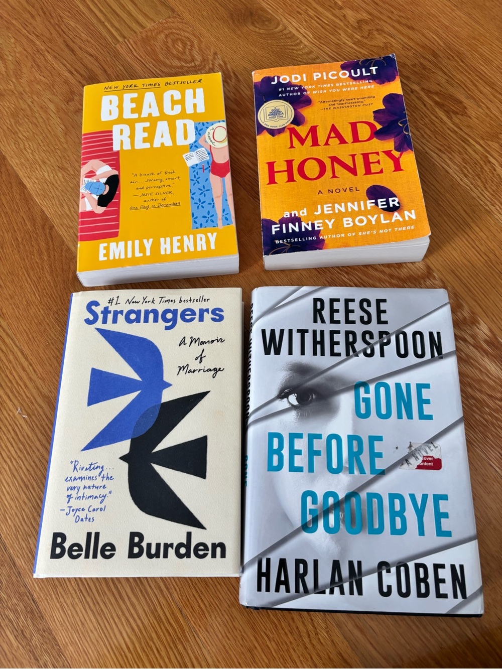 Book Lot NYT Bestseller -Beach Read, Gone Before Goodbye,Mad Honey & Strangers